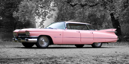 Cadillac Sedan de Ville 1959 pink